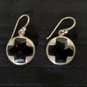 Silpada black onyx earrings in sterling silver
